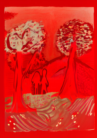 Arte digitale intitolato "Le jardin d'Eden 8" da Fabrice Meslin (Fabzoo), Opera d'arte originale, Immagine generata dall'IA