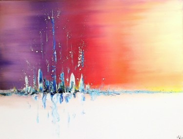 Картина под названием "Dubaï" - Fabrice Anglade, Подлинное произведение искусства, Акрил Установлен на Деревянная рама для н…