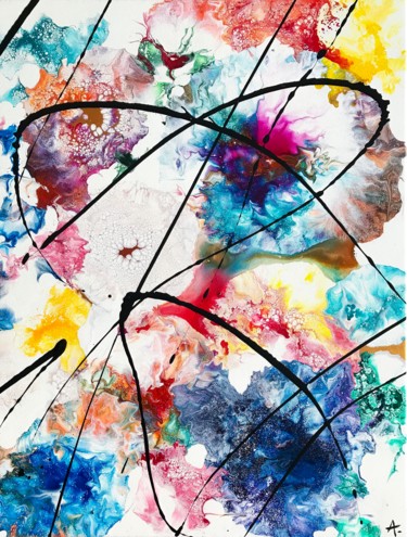 Картина под названием "Colors" - Fabrice Anglade, Подлинное произведение искусства, Акрил