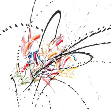 Картина под названием "Splash" - Fabrice Anglade, Подлинное произведение искусства, Акрил Установлен на Деревянная рама для…