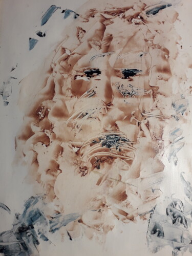 Peinture intitulée "ÊTRE DE MARBRE" par Fabrice Roussel, Œuvre d'art originale, Cire Monté sur Panneau de bois