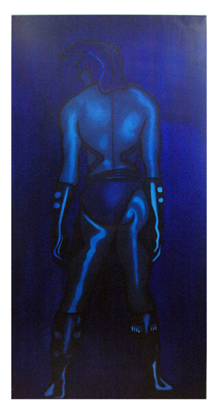 Peinture intitulée "Bleu N°20 - IDENA F…" par Fabrice Vandevelde (Mr.Bleu), Œuvre d'art originale, Huile