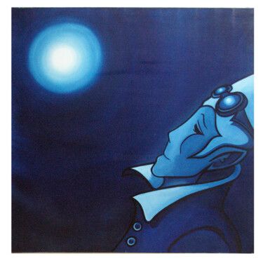 Peinture intitulée "Bleu N°23" par Fabrice Vandevelde (Mr.Bleu), Œuvre d'art originale, Huile