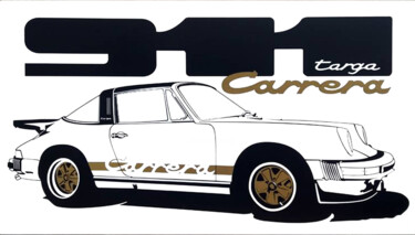 "Porsche typ 911 Car…" başlıklı Tablo Fabrice Vandevelde (Mr.Bleu) tarafından, Orijinal sanat, Şablon