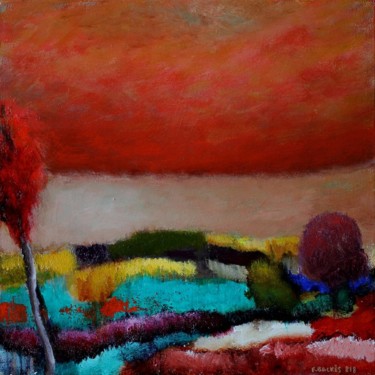 Peinture intitulée "Rouge" par Fabrice Backès, Œuvre d'art originale, Acrylique