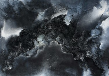 Peinture intitulée "black storm" par Fabrice Maugras, Œuvre d'art originale, Acrylique Monté sur Châssis en bois
