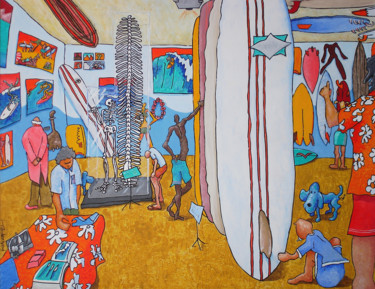 "Musée Du Surf" başlıklı Tablo Fabrice Réhel tarafından, Orijinal sanat, Akrilik