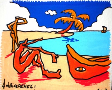 Dessin intitulée "carte-postable" par Fabrice Réhel, Œuvre d'art originale