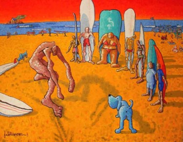 Arts numériques intitulée "Un Cours De Surf /…" par Fabrice Réhel, Œuvre d'art originale