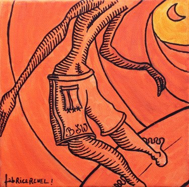 Dessin intitulée "RELAX-RIDE" par Fabrice Réhel, Œuvre d'art originale, Acrylique