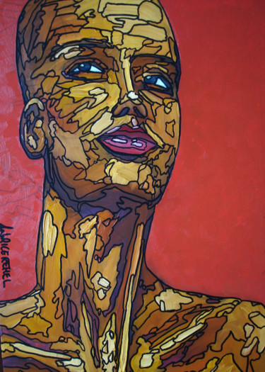 Géographie intime 14bis Peinture intitulée "Géographie intime 1…" par Fabrice Réhel, Œuvre d'art originale, Huile