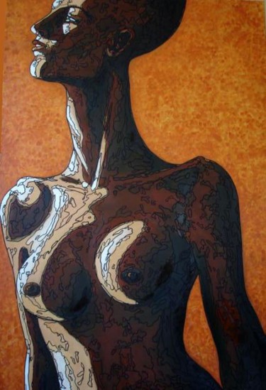 Malerei mit dem Titel "GEOGRAPHIE INTIME54" von Fabrice Réhel, Original-Kunstwerk, Öl
