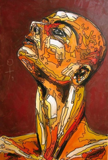 Картина под названием "Against The Melanch…" - Fabrice Réhel, Подлинное произведение искусства