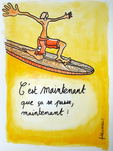 Dessin intitulée "C'est Maintenant Qu…" par Fabrice Réhel, Œuvre d'art originale