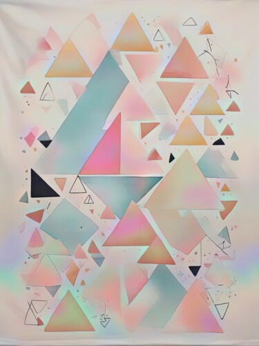 Digitale Kunst mit dem Titel "triangular" von Fabricio De Souza Cabral, Original-Kunstwerk, KI-generiertes Bild