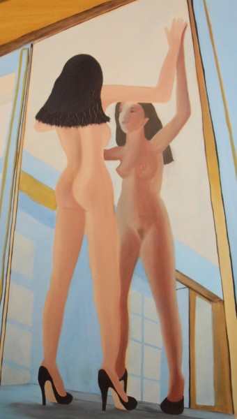 Ζωγραφική με τίτλο "Nudité" από Brigitte Lauret, Αυθεντικά έργα τέχνης