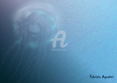 Digital Arts titled "Medusa - Jellyfish" by Fabrizio Agostini, Original Artwork, Digital Painting