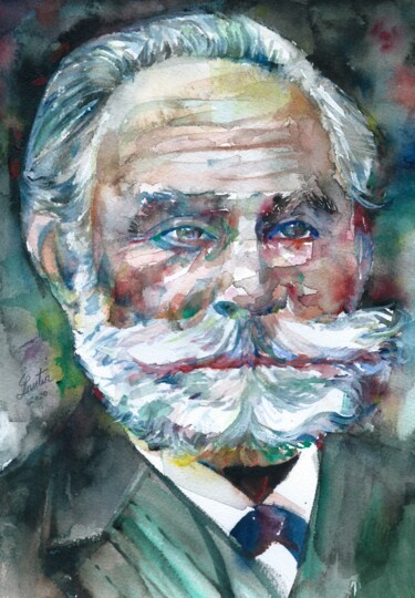 Painting titled "IVAN PAVLOV" by Lautir, Original Artwork, Watercolor