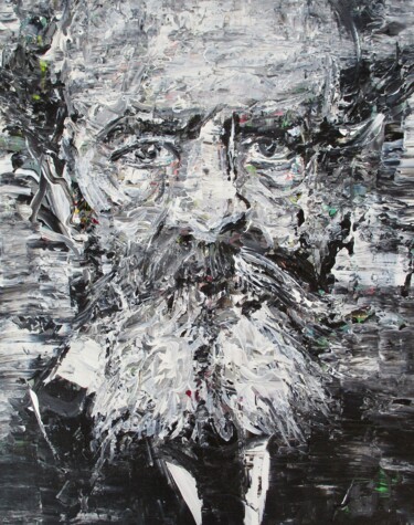 Painting titled "WILLIAM JAMES (2)" by Lautir, Original Artwork, Acrylic Mounted on Wood Stretcher frame