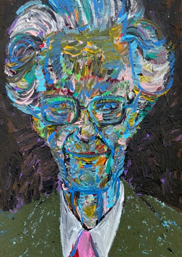 Painting titled "B. F. SKINNER (2)" by Lautir, Original Artwork, Acrylic Mounted on Wood Stretcher frame