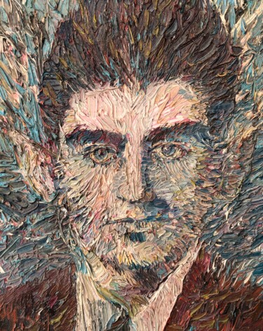 Painting titled "KAFKA (2)" by Lautir, Original Artwork, Oil