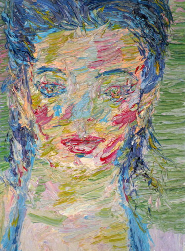 Peinture intitulée "PORTRAIT OF A WOMAN…" par Lautir, Œuvre d'art originale, Huile