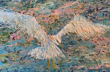 Painting titled "SEAGULL" by Lautir, Original Artwork, Oil