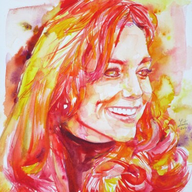 Painting titled "CATHERINE,Duchess o…" by Lautir, Original Artwork, Watercolor