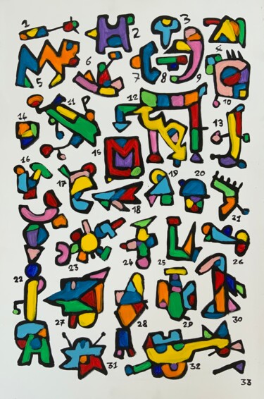 Schilderij getiteld "33 WAYS TO MAKE IT…" door Lautir, Origineel Kunstwerk, Acryl