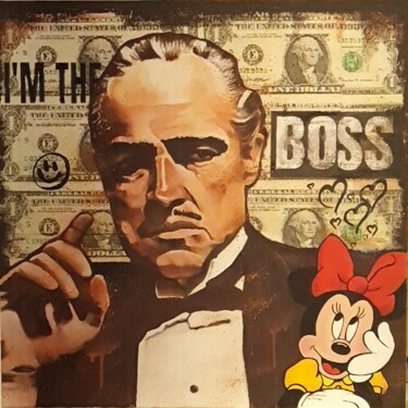 Schilderij getiteld "I'M THE BOSS" door Fabrizio Ceccarelli, Origineel Kunstwerk, Olie