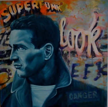 Malerei mit dem Titel "Superfunk" von Fabrizio Ceccarelli, Original-Kunstwerk, Acryl
