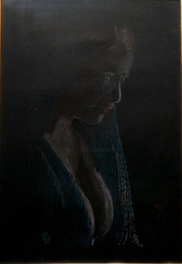 Dibujo titulada "Dama" por Fabrizio De Santis, Obra de arte original, Pastel