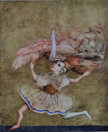 Pittura intitolato "n55-raie-adorable-5…" da Fabrizio Riccardi, Opera d'arte originale