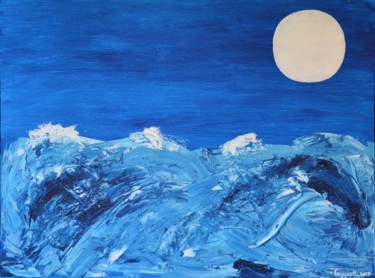 Pittura intitolato "Tempesta di mare e…" da Fabrizio Gaggiotti, Opera d'arte originale