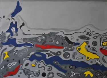 Pittura intitolato "Fondale marino ocea…" da Fabrizio Gaggiotti, Opera d'arte originale, Altro