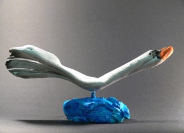 Sculpture titled "Cigno" by Fabrizio Paris, Original Artwork