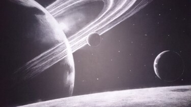 Drawing titled "planètes" by Fabien Bochard, Original Artwork