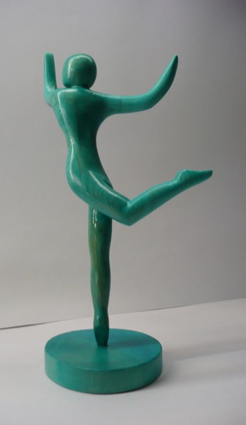 Skulptur mit dem Titel "danseuse attitude" von Fabien Bochard, Original-Kunstwerk, Holz