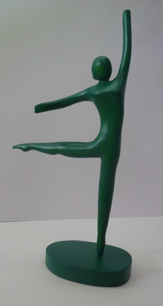 Scultura intitolato "danseuse battement" da Fabien Bochard, Opera d'arte originale, Legno