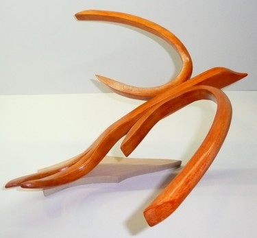 Sculpture titled "Envole" by Fabien Bochard, Original Artwork, Wood