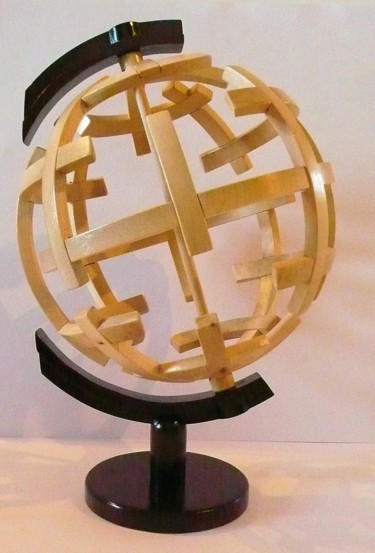 Sculpture intitulée "Ébauche de monde" par Fabien Bochard, Œuvre d'art originale, Bois
