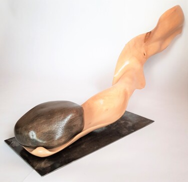 Escultura titulada "Écharpe au vent" por Fabien Bochard, Obra de arte original, Madera