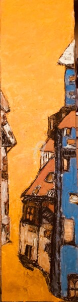 Painting titled "Village" by Fabyenne Tatry, Original Artwork, Acrylic