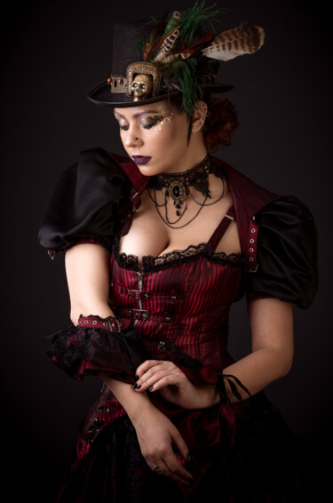 Photography titled "Steampunk Young Wom…" by Faces Studio, Original Artwork, Digital Photography
