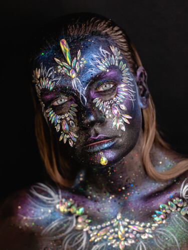 Photography titled "Fantasy face art ma…" by Faces Studio, Original Artwork, Digital Photography