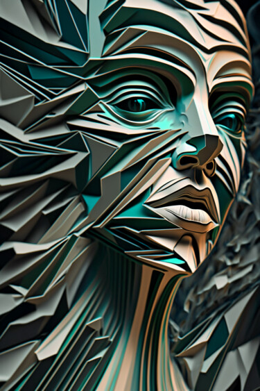 Arts numériques intitulée "Chromos Goddess" par Factumartis, Œuvre d'art originale, Image générée par l'IA