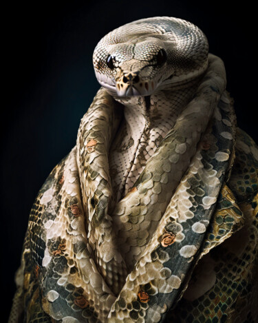 Digital Arts titled "Mister Snake" by Factumartis, Original Artwork, AI generated image