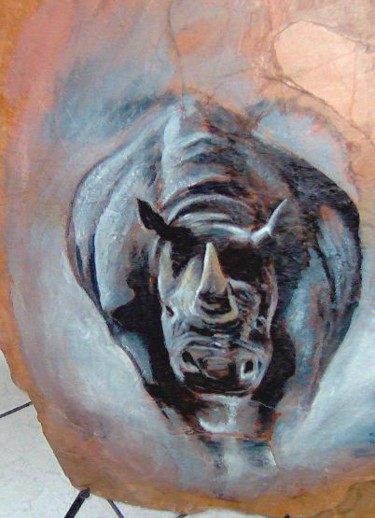 Pintura titulada "rino" por Facundo Lucero, Obra de arte original