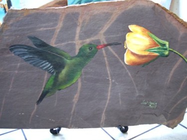 Pintura titulada "colibri2" por Facundo Lucero, Obra de arte original