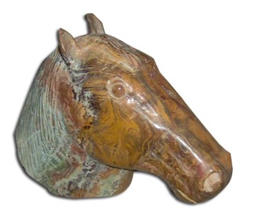 Escultura titulada "caballo rojo" por Facundo Lucero, Obra de arte original